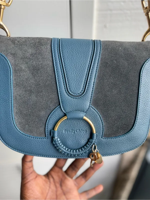Sea by Chloe Hana Blue Suede Crossbody bag - Image 2
