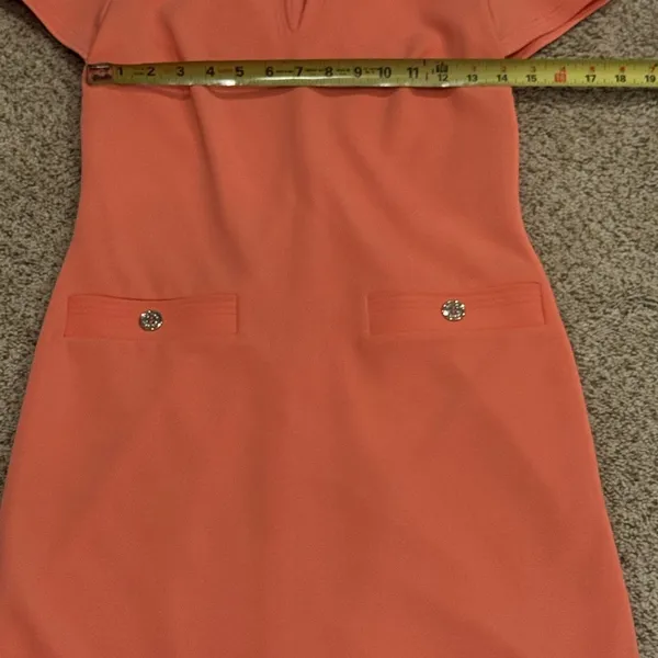 Tommy Hilfiger Coral Ponte Shift Dress Size 2 Office Work Event - Image 7