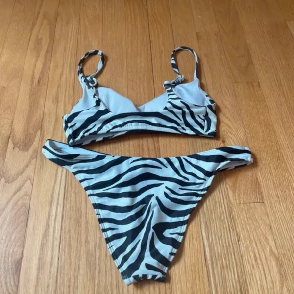 Out From Under Zebra Print Bikini - Image 3