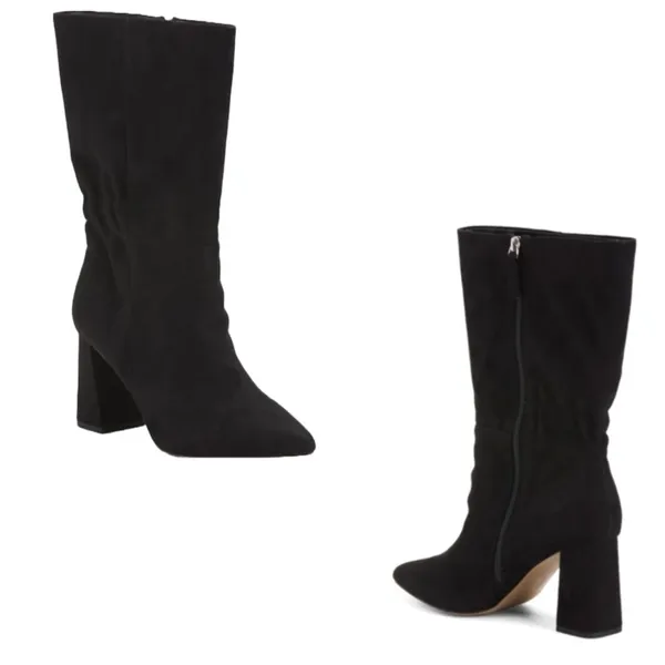 Eloquii Wide Faux Suede Klaire Scrunch Boots - Image 7