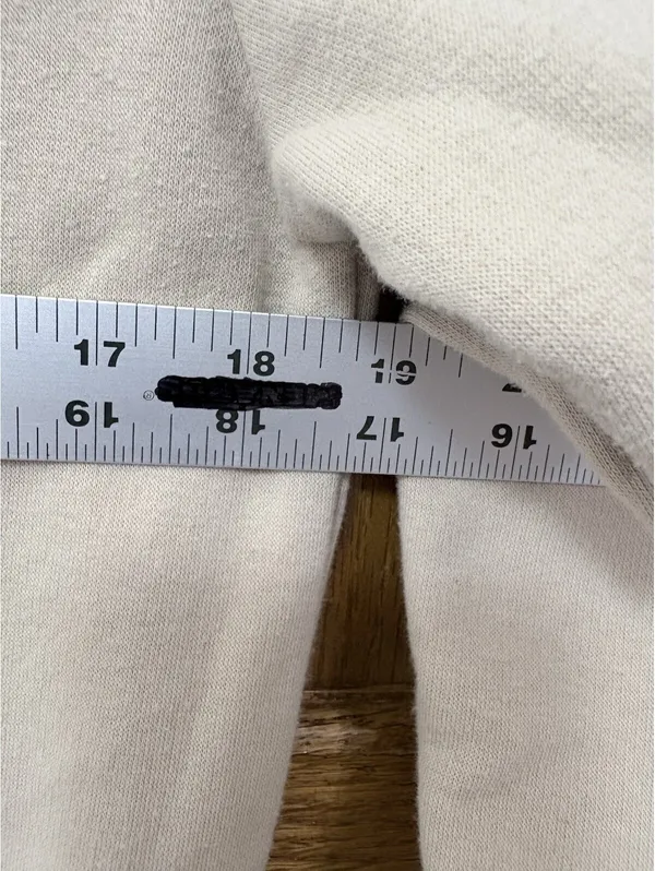 Divided Basic Men’s S Beige Fleece Crewneck Sweatshirt Pullover Long Sleeve - Image 5