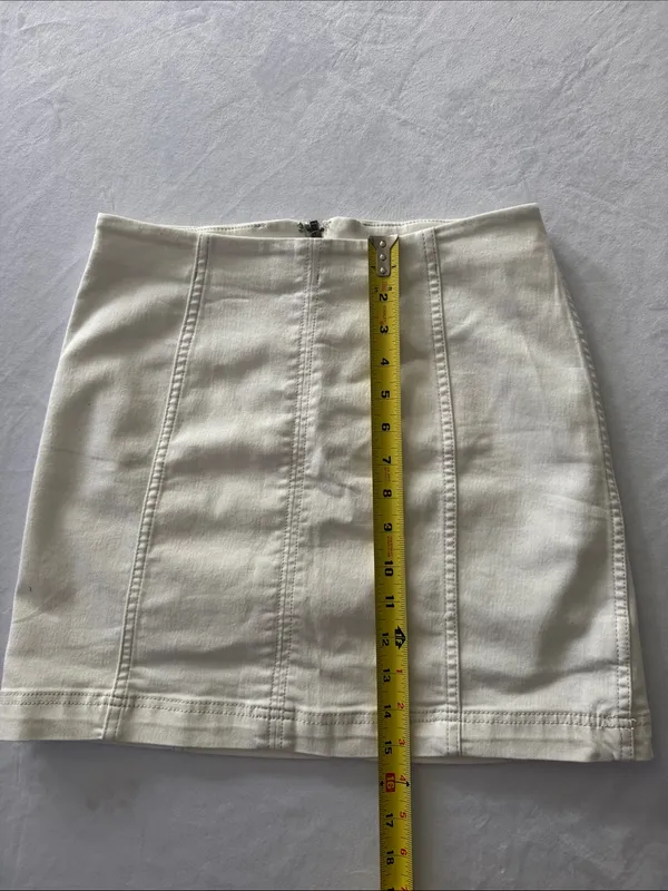 Free People Classic Cream Mini Skirt - Image 4