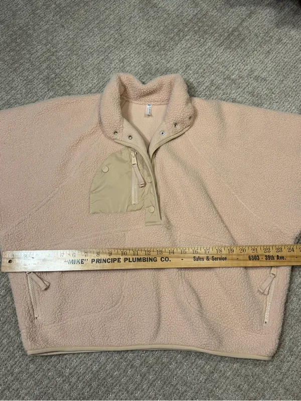 Free People Movement Hit The Slopes Fleece Jacket size small in light pink - Image 5