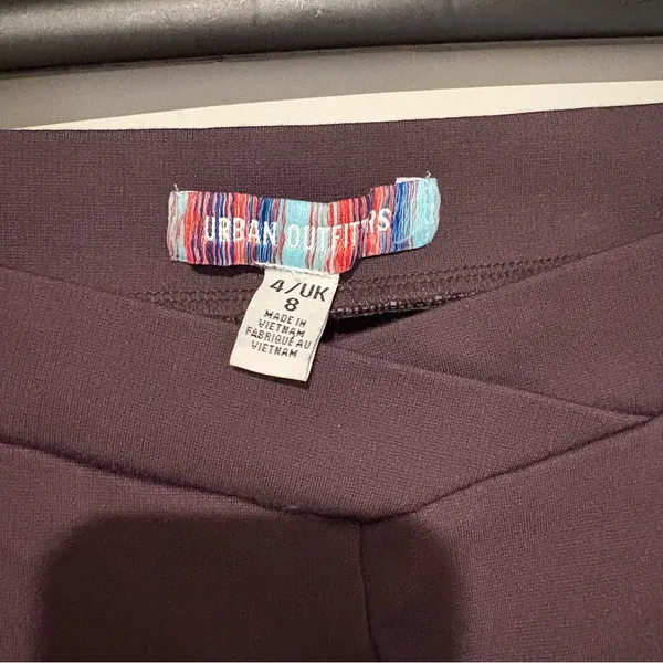 Urban Outfitters ‎ crossover flare Trouser leggings deep purple size 8 - Image 3