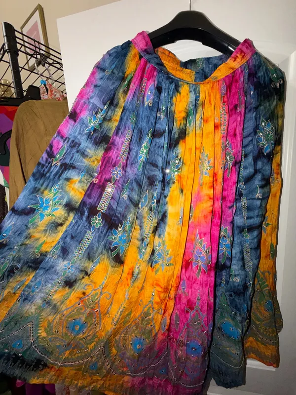 Made in India Embroidered Sequin & Beaded Skirt - Image 7