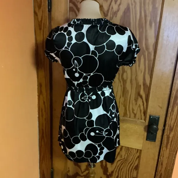 Vtg Y2K Wrapper plunging dotted top - Image 9