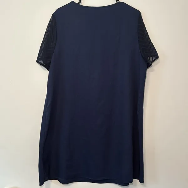 SHEIN Women’s‎ XL Navy Blue Short Sleeve Casual Dress - Image 4