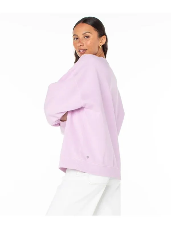 ROXY Pink Aloha Sweatshirt Size Large NEW NWT - Image 3