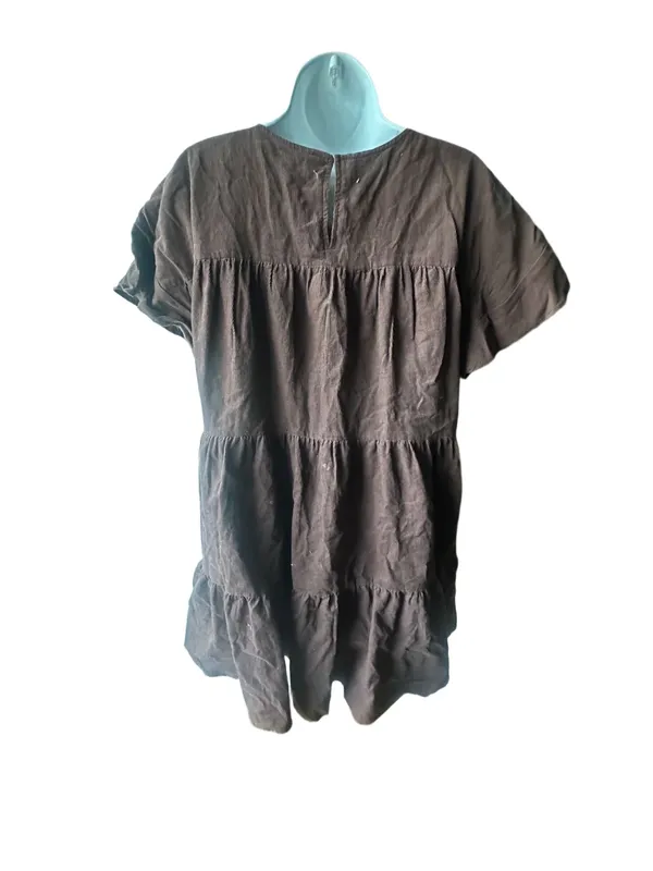 Altar’d State Brown Oversized Shift Dress Cap Sleeve Boho Chic Size S - Image 2