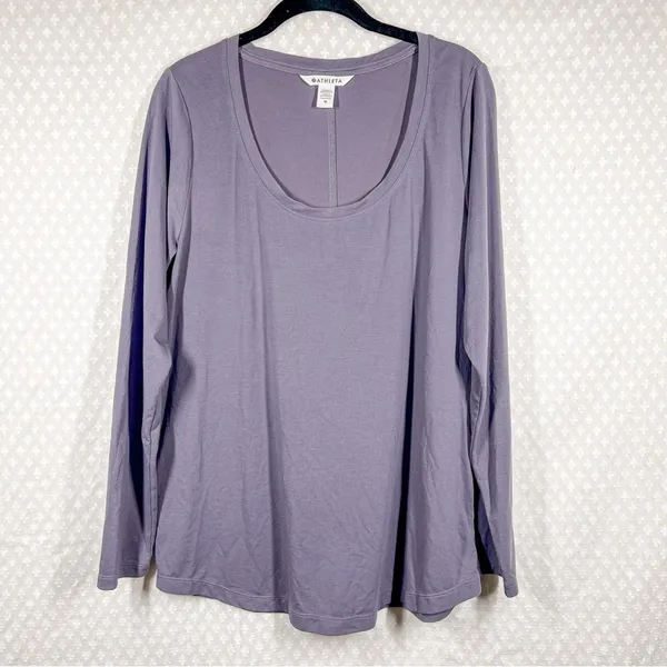 Athleta Dusty Purple Stratus II Long Sleeve Top‎ - Image 2