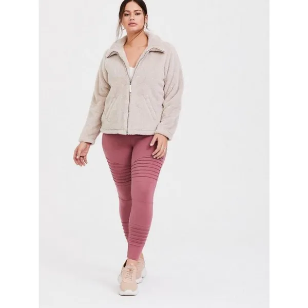 Torrid Classic Moto Full Length Leggings Mauve Pink 1x - Image 8