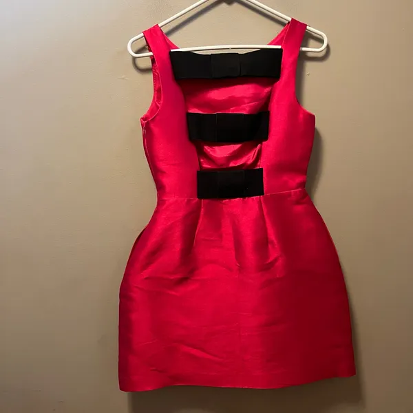 Kate Spade‎ Flirty Back Bow Hot Pink Mini Dress 2 Vintage Inspired Bachelorette - Image 7