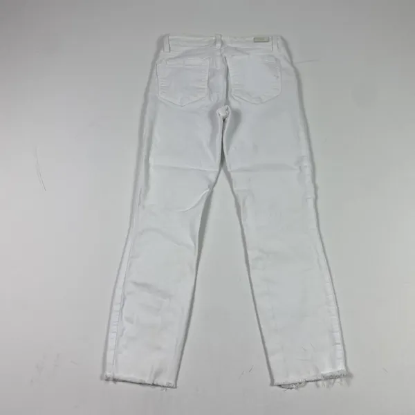 Paige Jeans‎ Womens 24 White Verdugo Crop Skinny Raw Hem Stretch Mid Rise Denim - Image 2