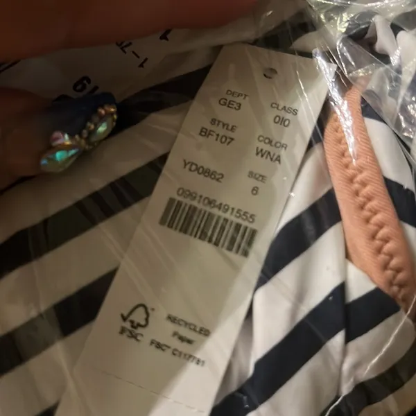 J crew Halter wrap swim dress‎ in stripe - Image 5
