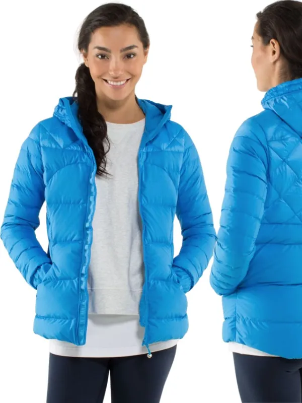 Lululemon Fluffin' Awesome Goose Down Jacket Women's 8* Cornflower Blue Hooded - Image 2