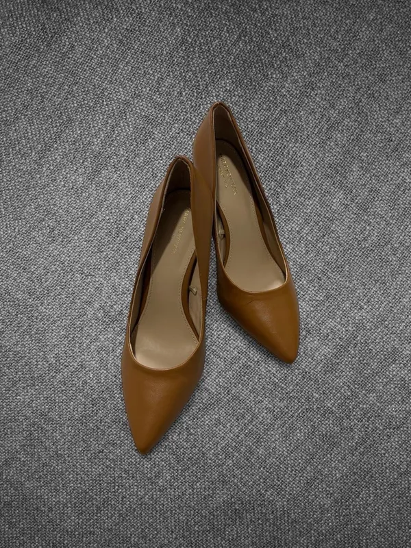 Marc New York Andrew Marc Brown Pointed Toe Block Heel Pumps Size 5.5 - Image 8