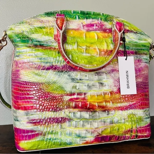 Brahmin Duxbury Satchel Delight Melbourne Multicolor Leather NWT - Image 4