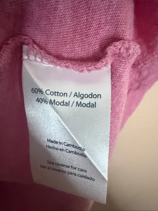 Eddie Bauer Heathered Pink Short Sleeve Crew Tee - Image 3