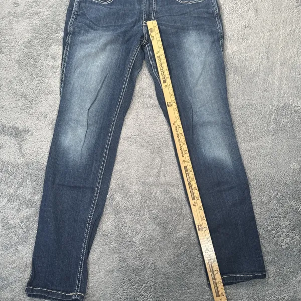 Ariat Real Denim Jeans Women 33R Blue Mid Rise Skinny Ella Stretch Denim Cowgirl - Image 7