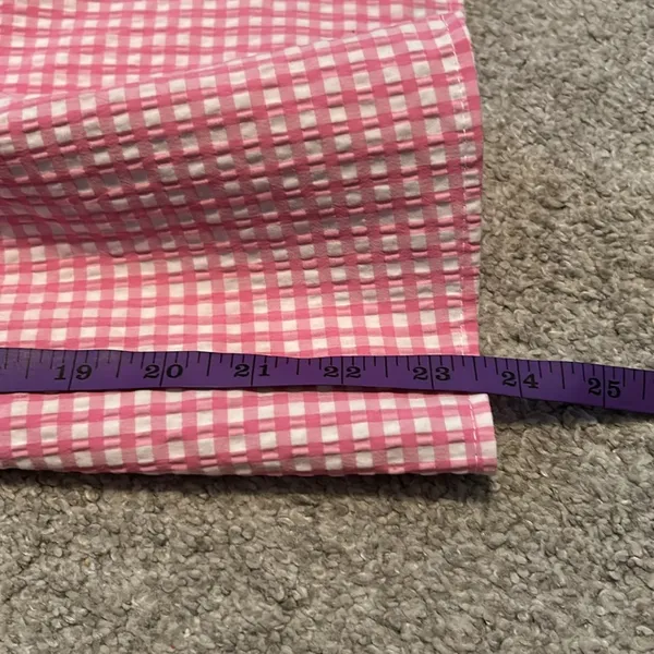 ZARA PINK GINGHAM DRESS size large - Image 6