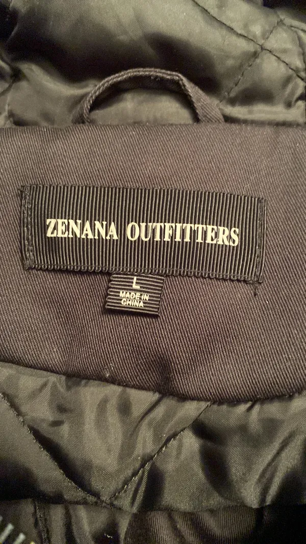 coat hooded zip front size large - Image 9