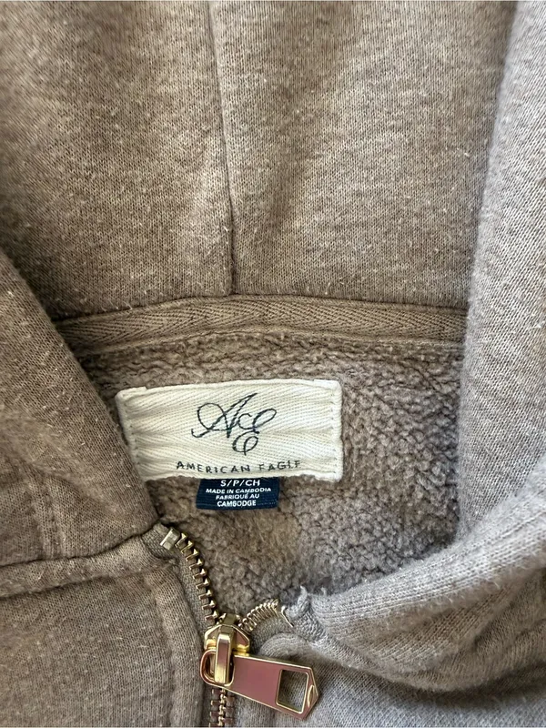 AE Everyday Luxe Barrel Sleeve Full Zip S Coffee - Image 2