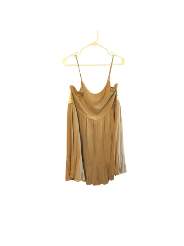 Ces Femme Dress Size L Olive Green Sleeveless Eyelets - Image 4