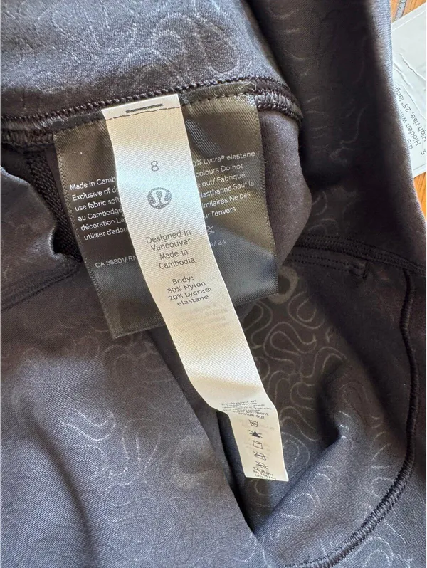 Lululemon Align High Rise 25” Yogo Emboss Black Size 8 NWT - Image 9