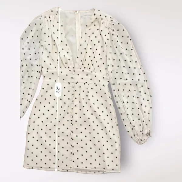 Urban‎ Outfitters Willow Plunging Polka Dot mini Short Dress Size Small - Image 6