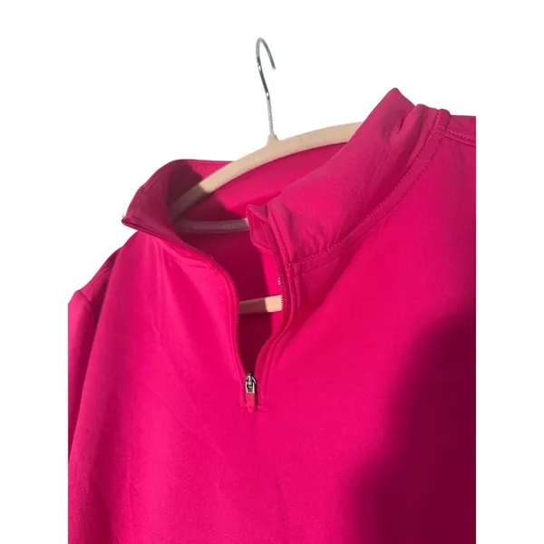 Nike Therma Fit half zip Long sleeved tip in Pink Sz‎ L - Image 4