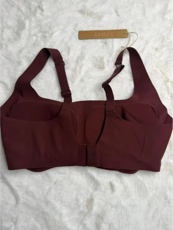 SKIMS Seamless Scoop Neck Bra Oxblood Small NWT Discontinued Color - Image 4