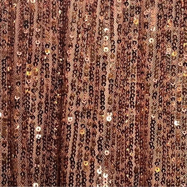 Free People Morelia Bronze Sequin Jogger Pants Sz M Shiny Sparkly Party Festival - Image 13