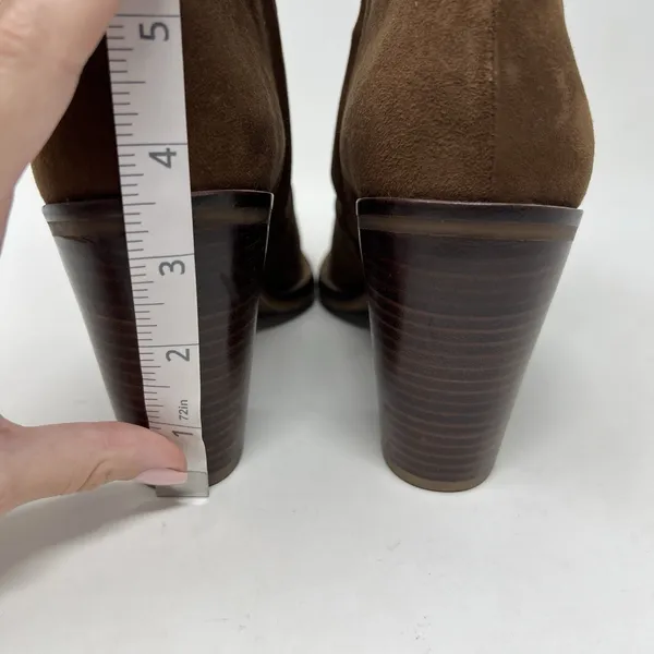 Gianni Bini Tovyy Booties Brown Suede Leather Block Heel Zip Up Women’s Size 7.5 - Image 10
