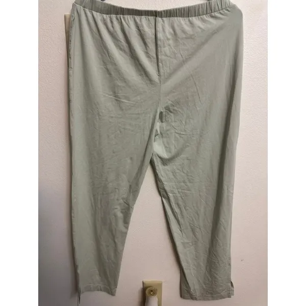 Soma Restore AloeKnit Sage Green Lounge Pants Women M Cotton Blend Straight (D) - Image 2