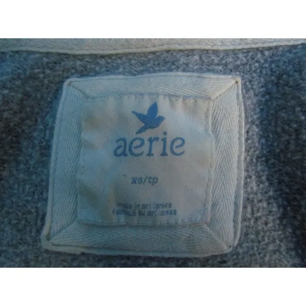 Aerie Zip‎ Up Hoodie XS Grey Casual Fleece Long Sleeve Loungewear - Image 6