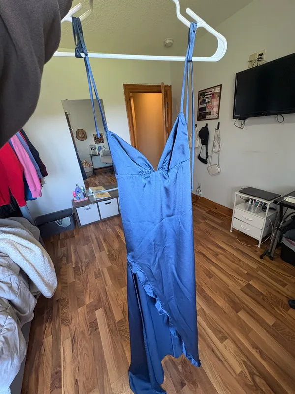 Lucy in the Sky Dress Long Blue - Image 3