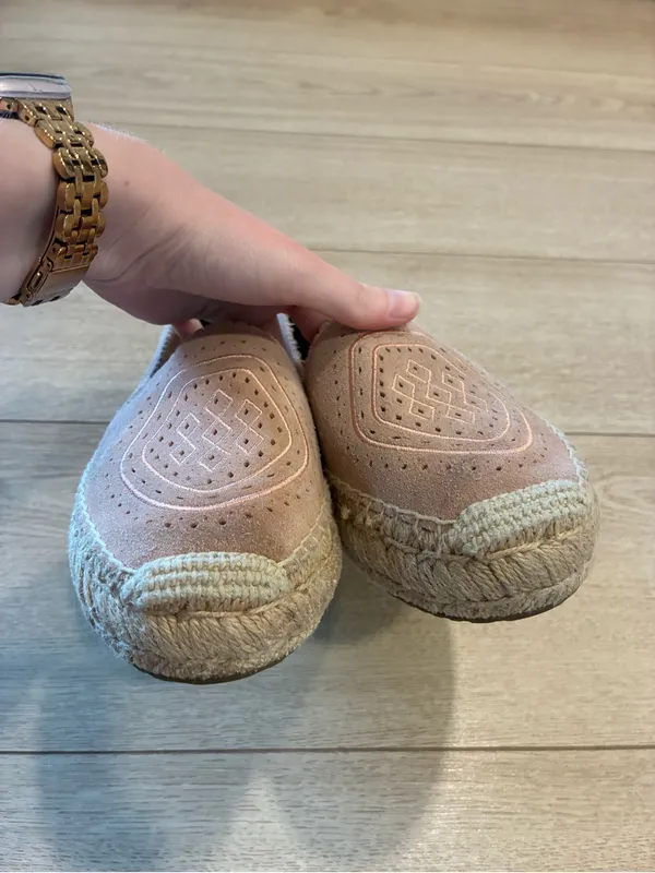 Ugg Women’s Heidi Perforated Espadrille Loafer Suede Pink Size 10 - Image 5