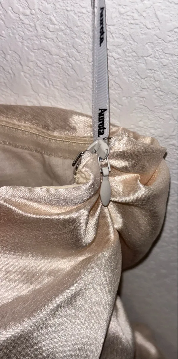 AB Studio One-Shoulder Champagne Color Party Dress - Image 8