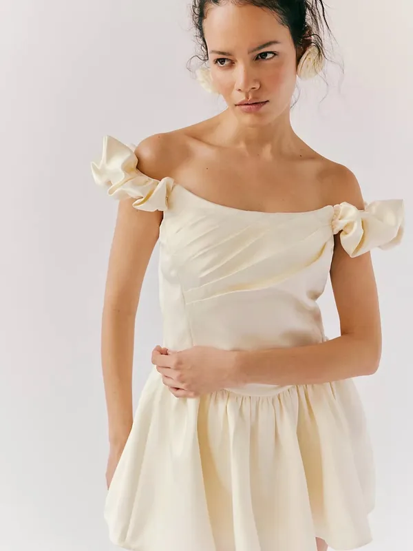LoveShackFancy Cailey Dress ivory - Image 2
