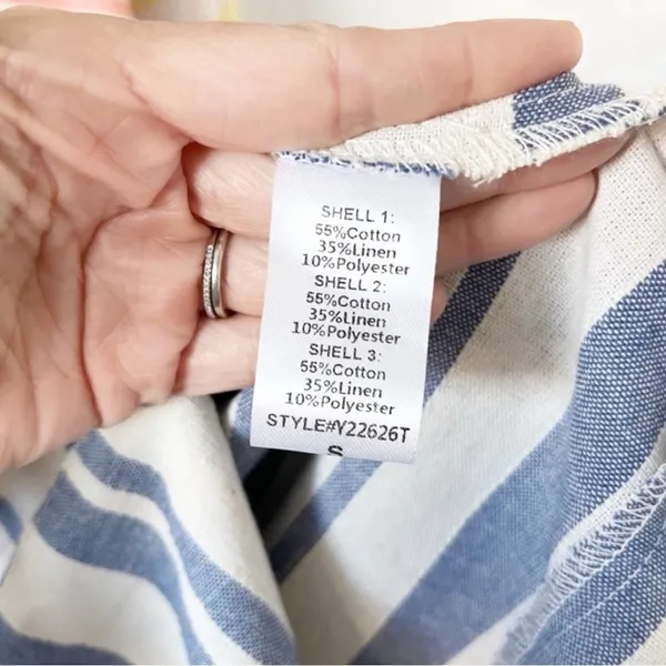 Tuckernuck Pomander Place Cleo Stripe Sunset Coastal Preppy Tie Waist Midi Dress - Image 10