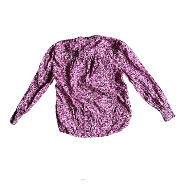 Loft Womens Size Medium Smocked Button Blouse - Image 4
