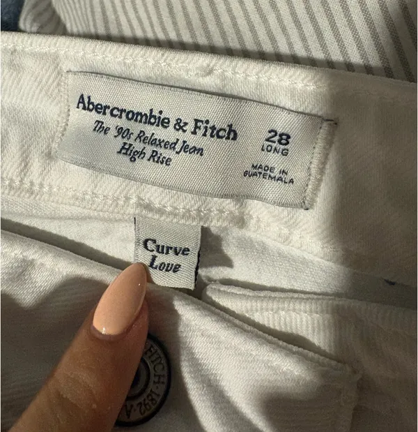 White Abercrombie Jeans - Image 3
