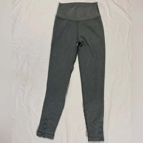 Offline Aerie Main Squeeze Seamless High Waisted Waffle Leggings Royal Palm S - Image 2