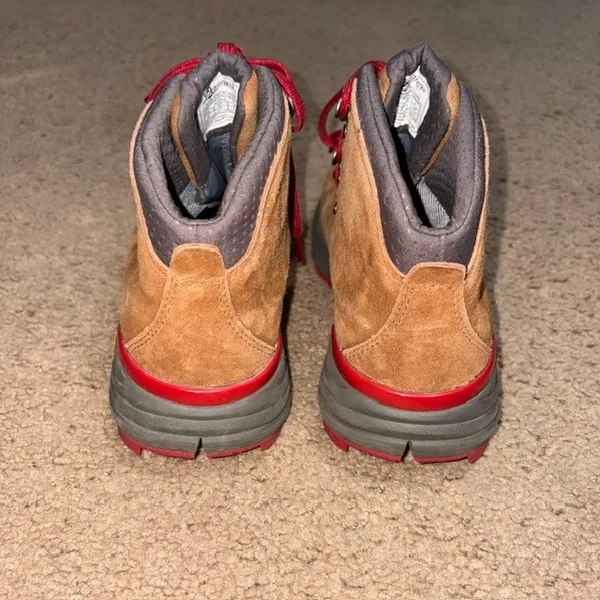Danner Mountain 600 Waterproof Suede Hiking Boots Vibram Sole Brown Red 8 - Image 5