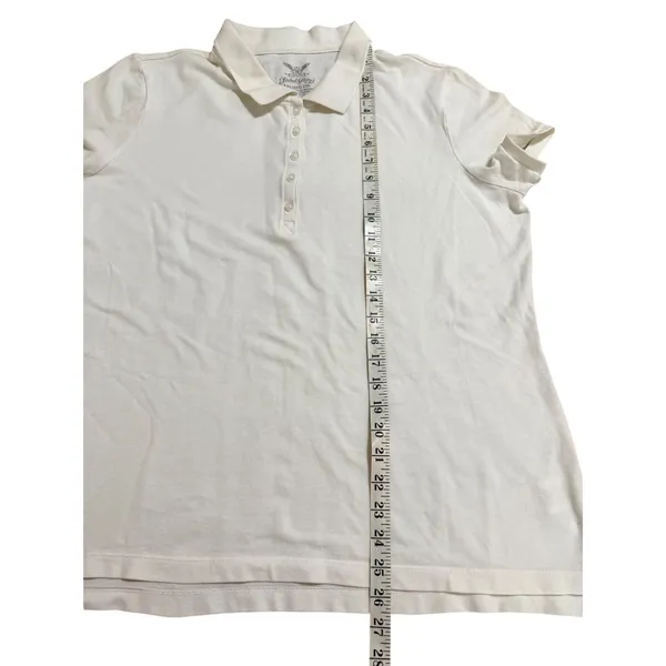 Faded Glory Womens Arctic‎ White Short Sleeve Polo Shirt XXL 20 XFGL14060SO - Image 5