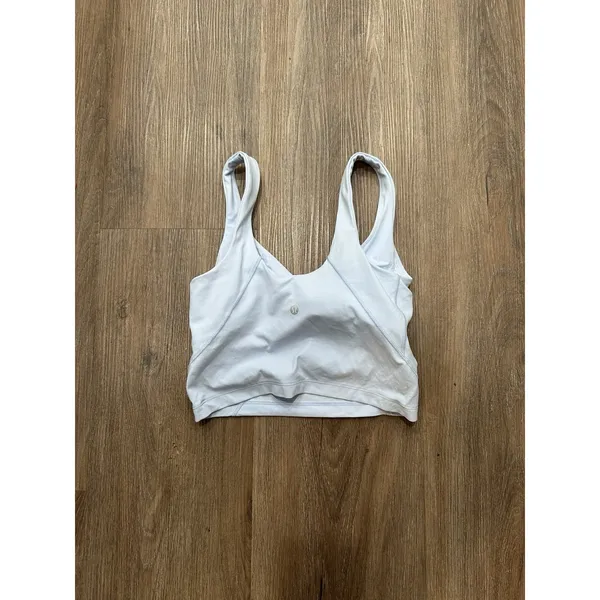 Lululemon Align Tank Top Crop Sleeveless V‎ Neck Lined Blue Size 4 - Image 2