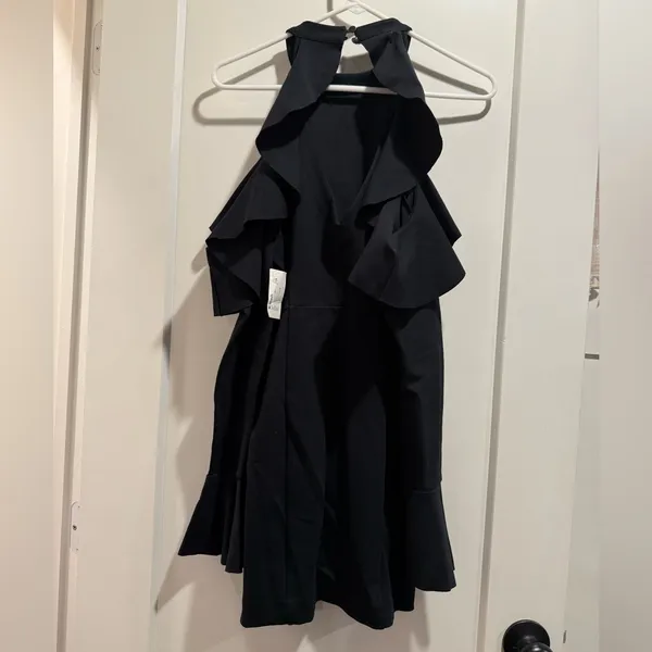 Free People black cold‎ shoulder dress Size M - Image 9