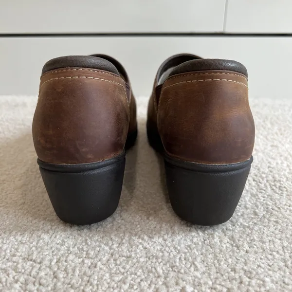 L.L.Bean Go Anywhere Clogs Brown‎ Nubuck Leather Casual Comfort Shoes Boho - Image 5