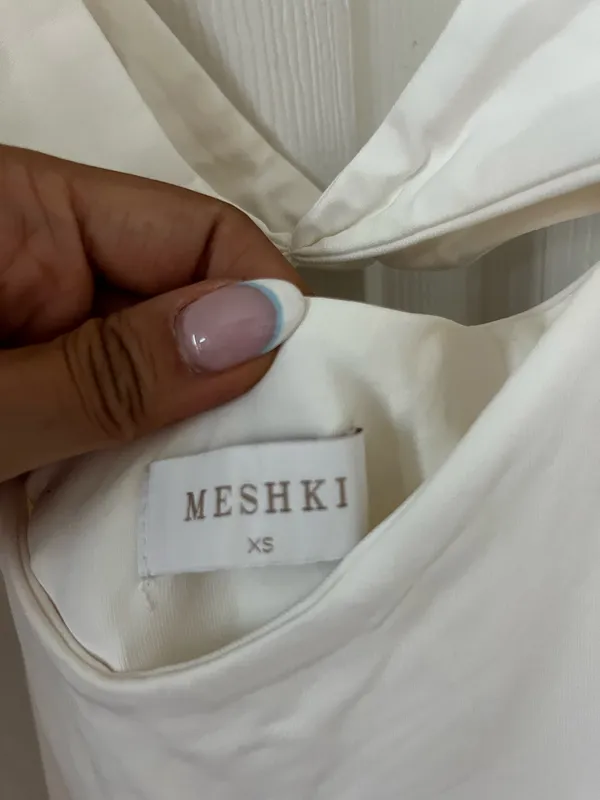 Meshki Cut-Out Dress White - Image 2