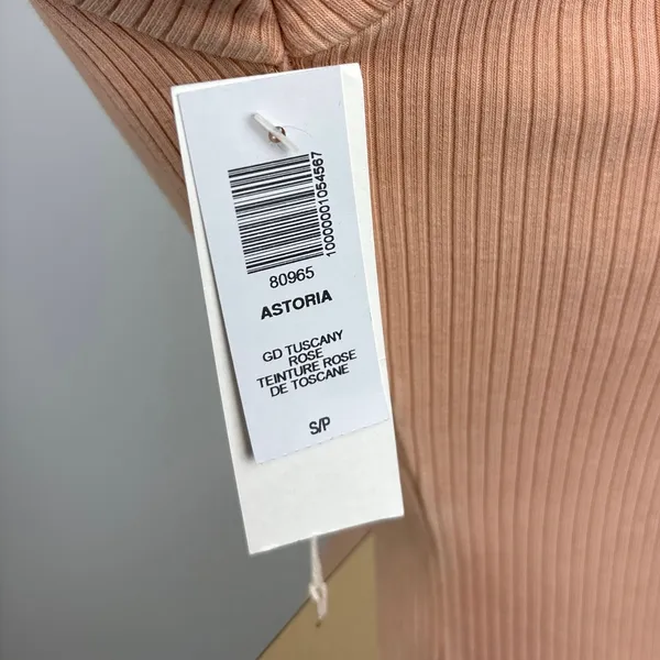 NEW Aritzia Wilfred Free Astoria Nude Jersey Bodycon Pink Mini Dress Sz S - Image 7